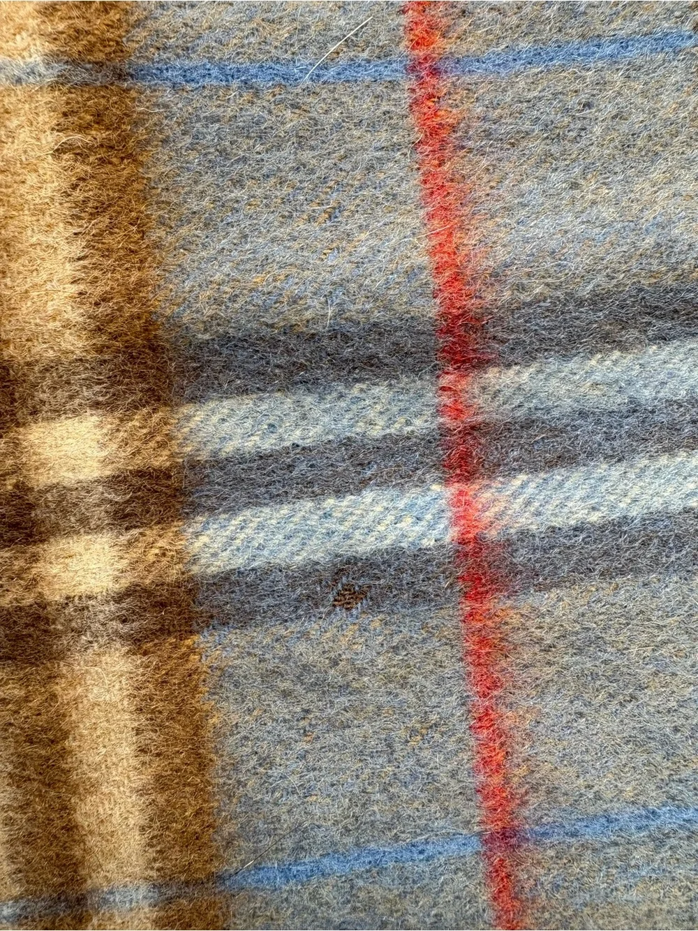 Burberrys of London Vintage Cashmere Scarf Blue Beige Gender Neutral